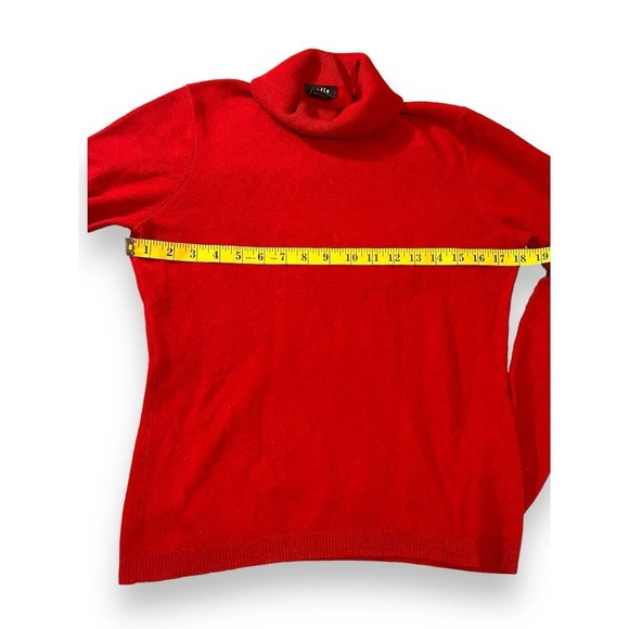 Sofie 100% Cashmere Turtle Neck Stretch Pullover Sweater Women's Red M - Picture 8 of 14
